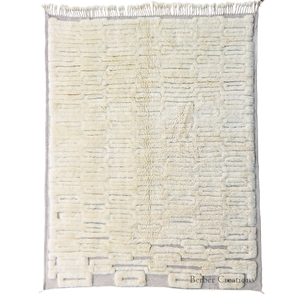 moroccan handwoven textured berber wool rug