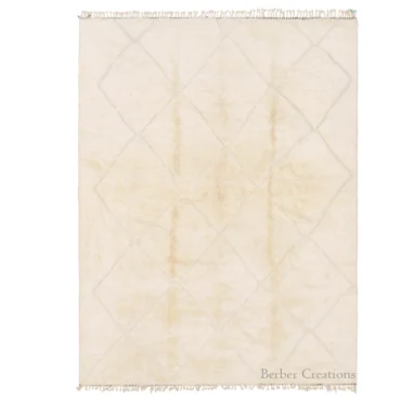 Handwoven Natural Berber Beni Wool Rug