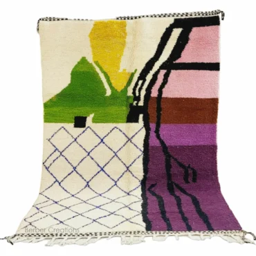 Shag Moroccan Abstract Berber Rug Boho Style 6’x8′