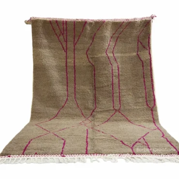 Shag Moroccan Beni Ourain Wool Rug 7’x10′