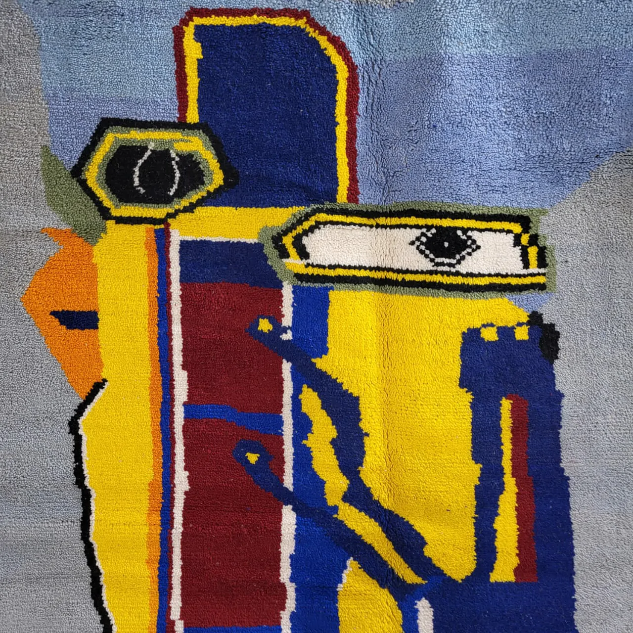 Shag Beni Ourain Moroccan Abstract Rug 7’x10′