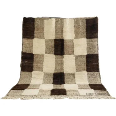 Shag Checkered Moroccan Wool Rug 7’x10′