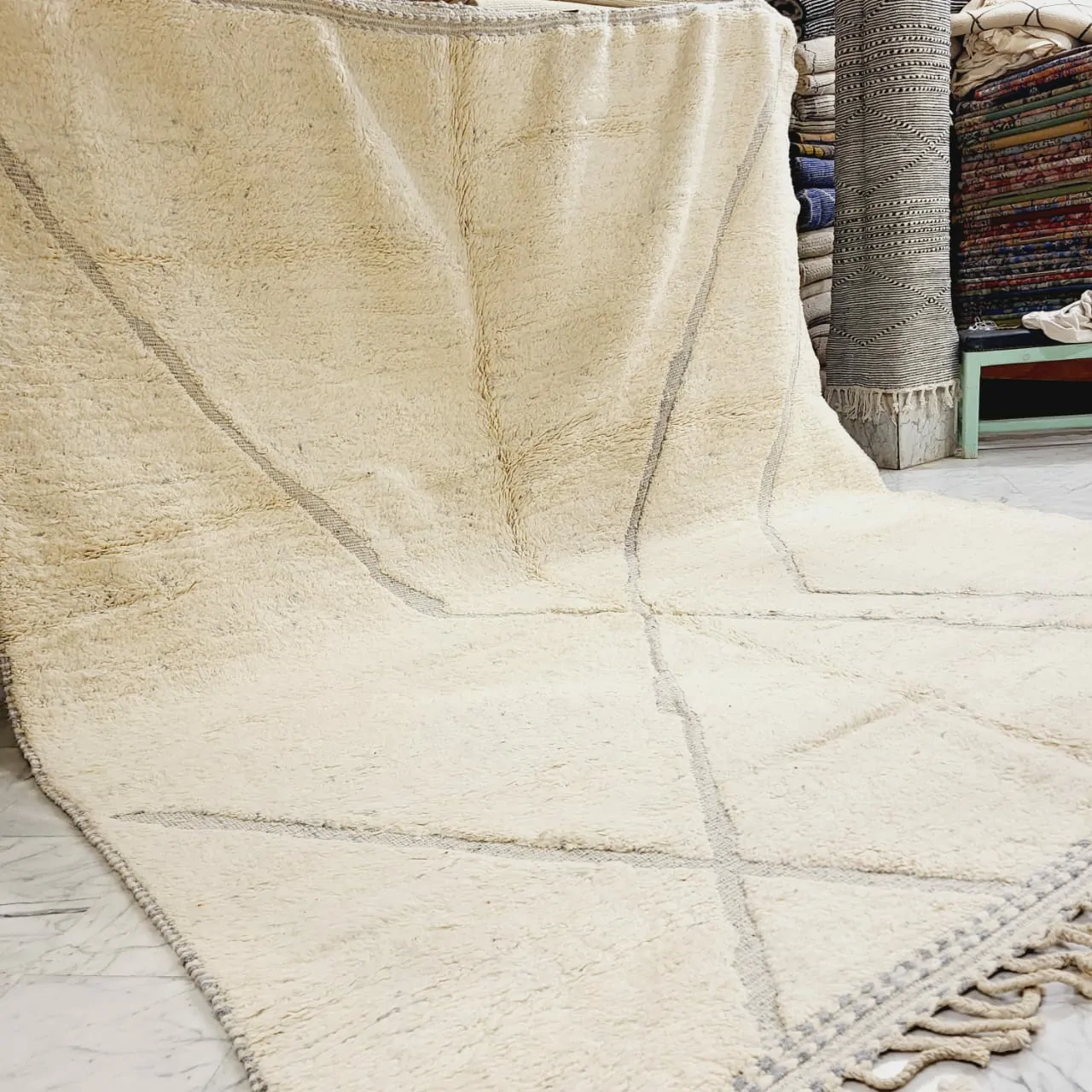 Shag Handmade Beni Ourain Rug 10'x14' - Image 5