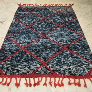 Shag Moroccan Beni Ourain Berber Rug 5’x8′
