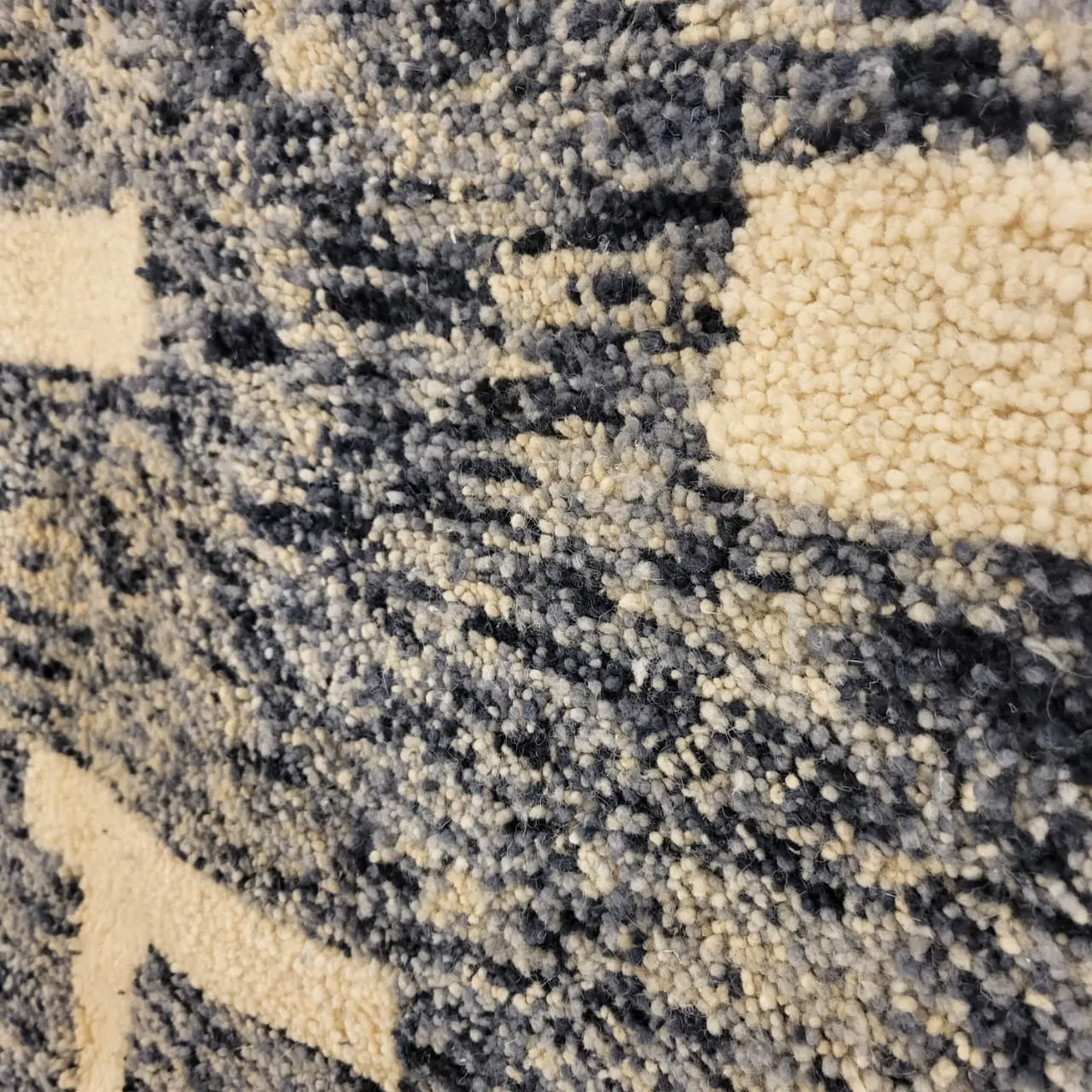 Shag Moroccan Beni Ourain Wool Rug Gray 7’x10′