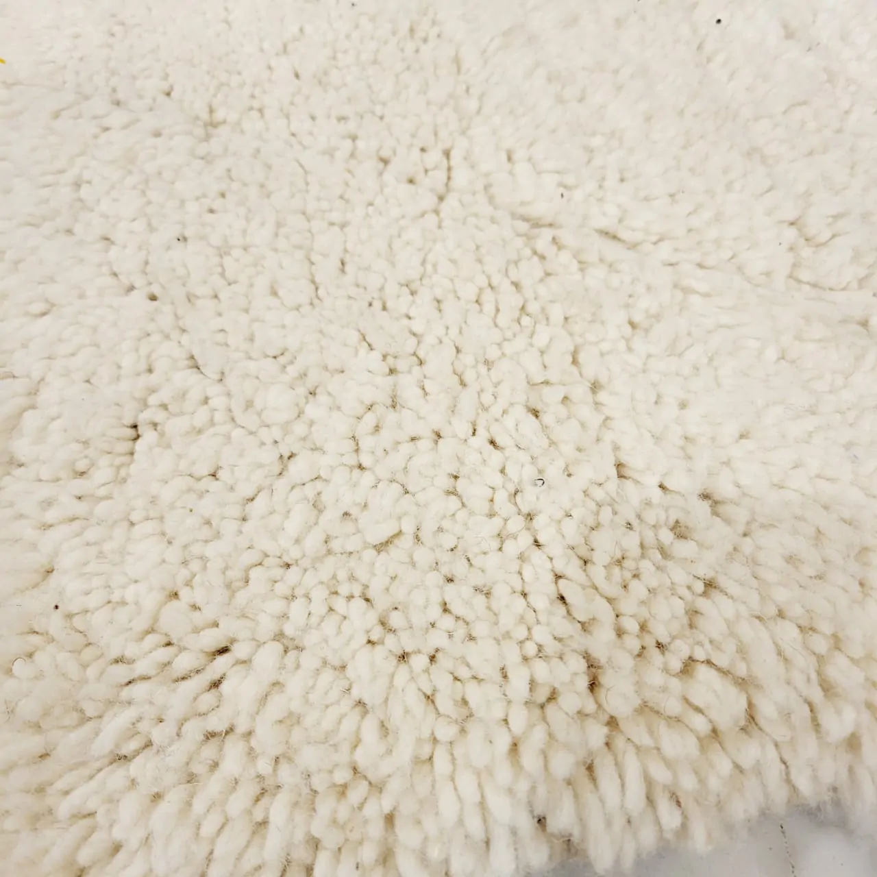 shag moroccan beni ourain wool rug white details 8