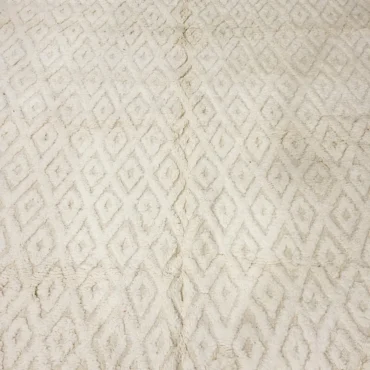 Shag Moroccan Beni Ourain Rug White 8’x11′