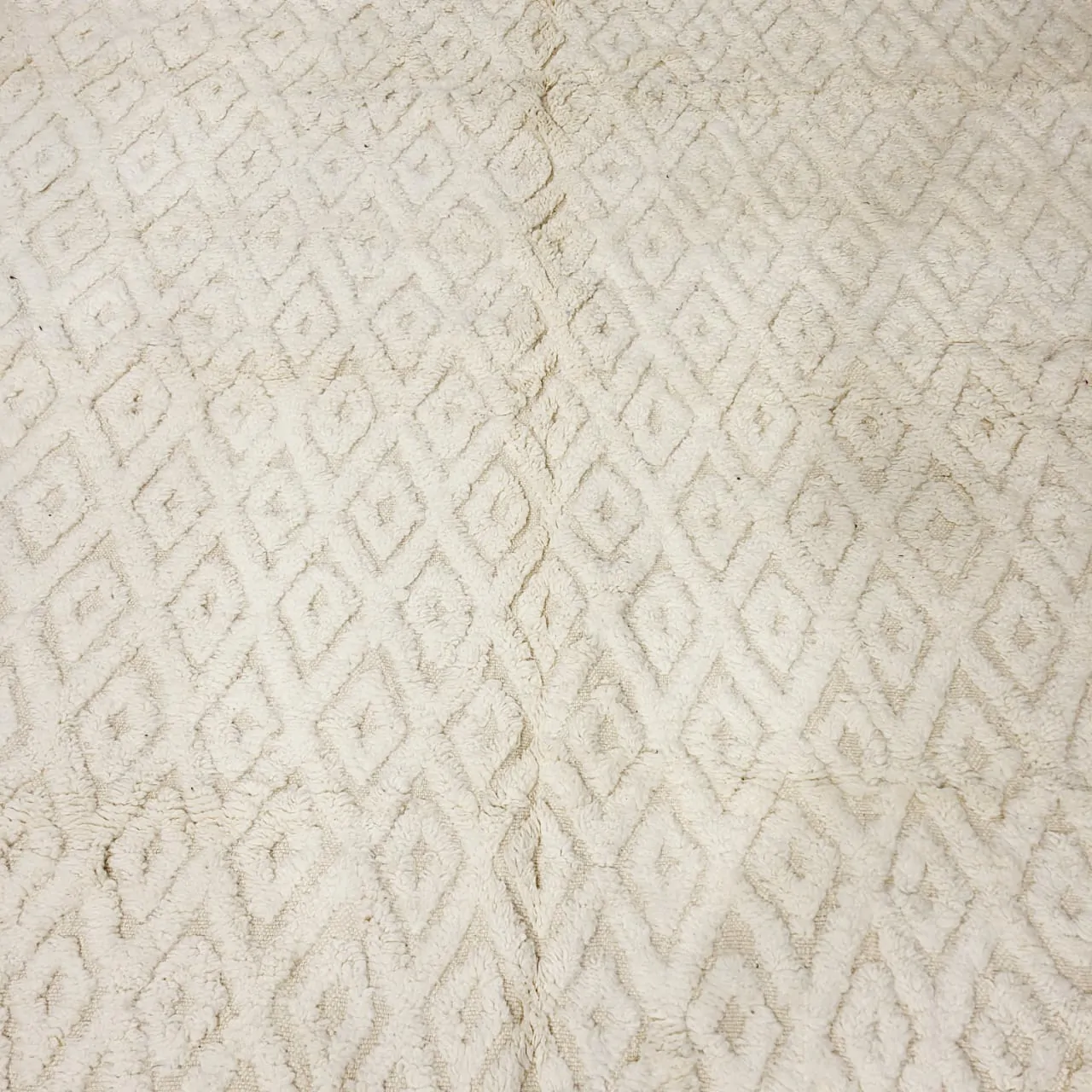 Shag Moroccan Beni Ourain Rug White 8’x11′