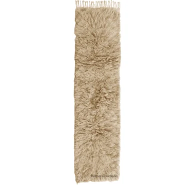 Shag Moroccan Runner Wool Rug Neutral RR0008