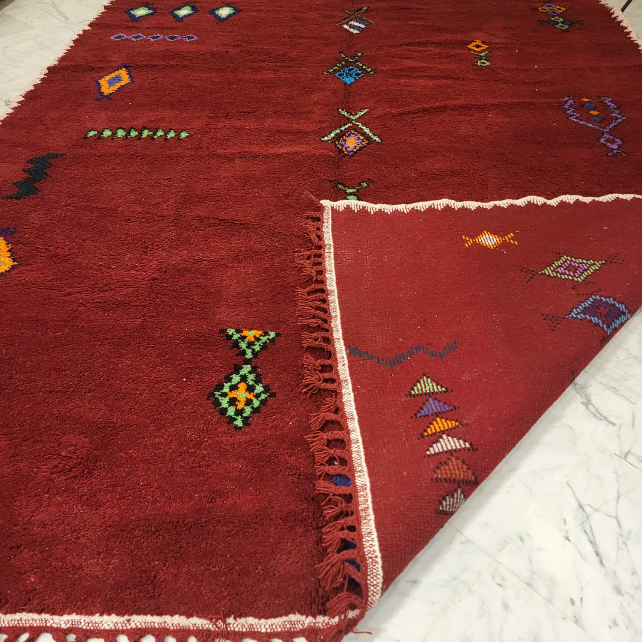 Shag Moroccan Tribal Berber Wool Rug 10'x14' - Image 11