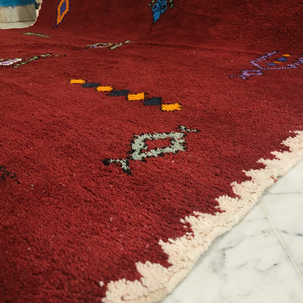 Shag Moroccan Tribal Berber Wool Rug 10'x14' - Image 5