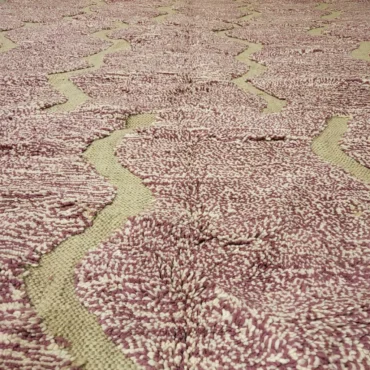 Shag Moroccan Beni Ourain Berber Rug Pink 10’x13′