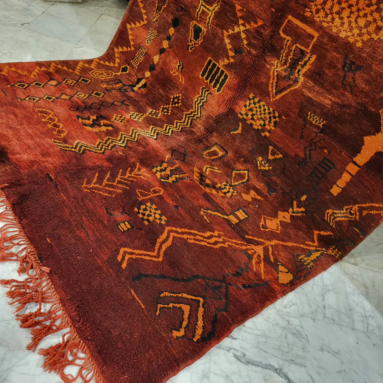 Vintage Moroccan Berber Rug 7'x10' - Image 10