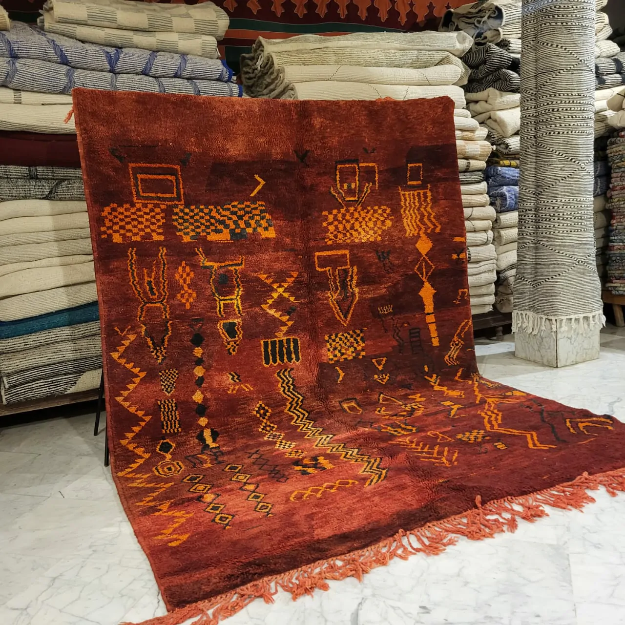 Vintage Moroccan Berber Rug 7'x10' - Image 11