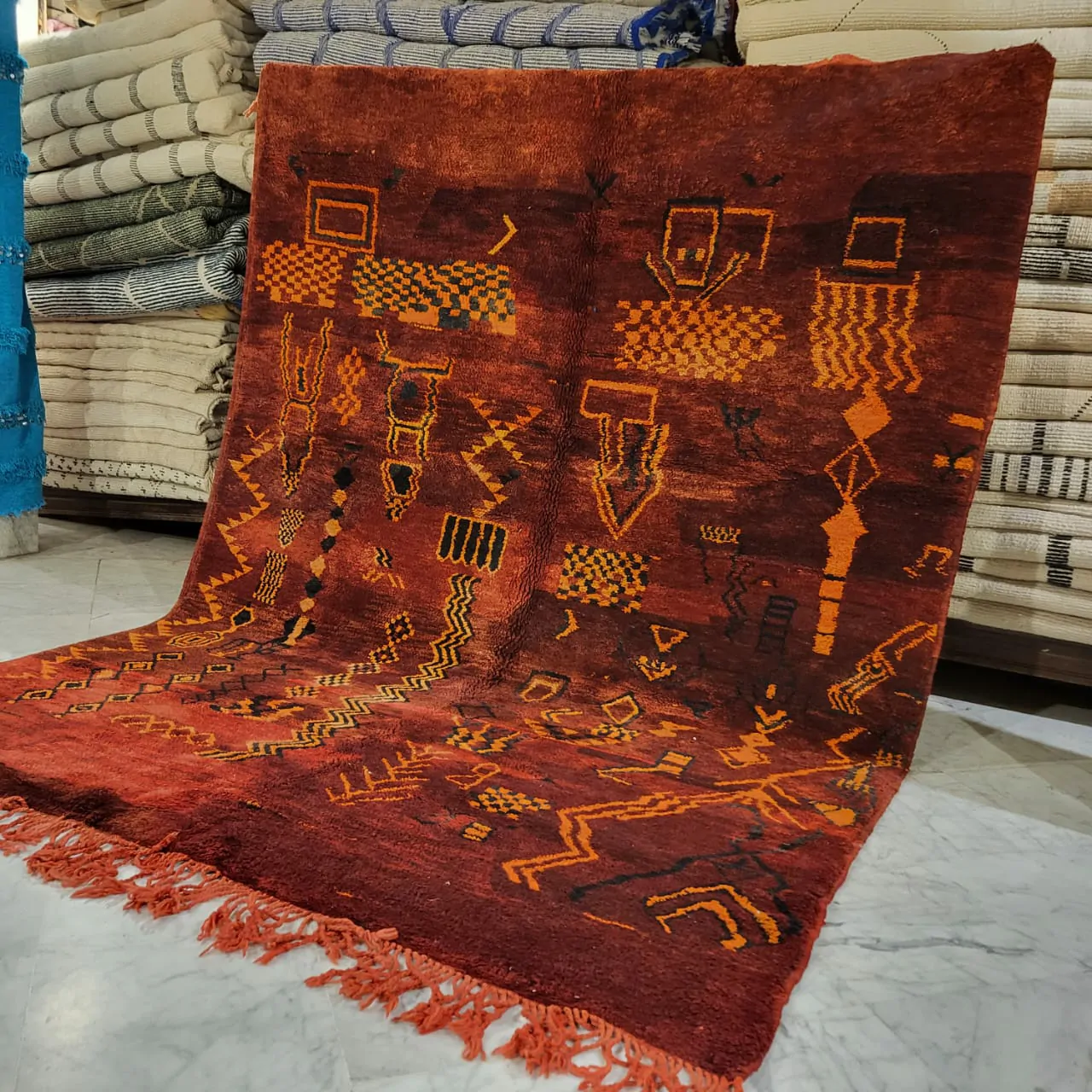 Vintage Moroccan Berber Rug 7'x10' - Image 4