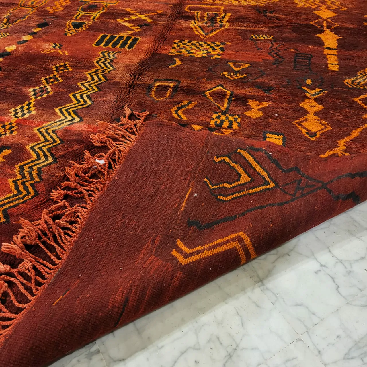 Vintage Moroccan Berber Rug 7'x10' - Image 5