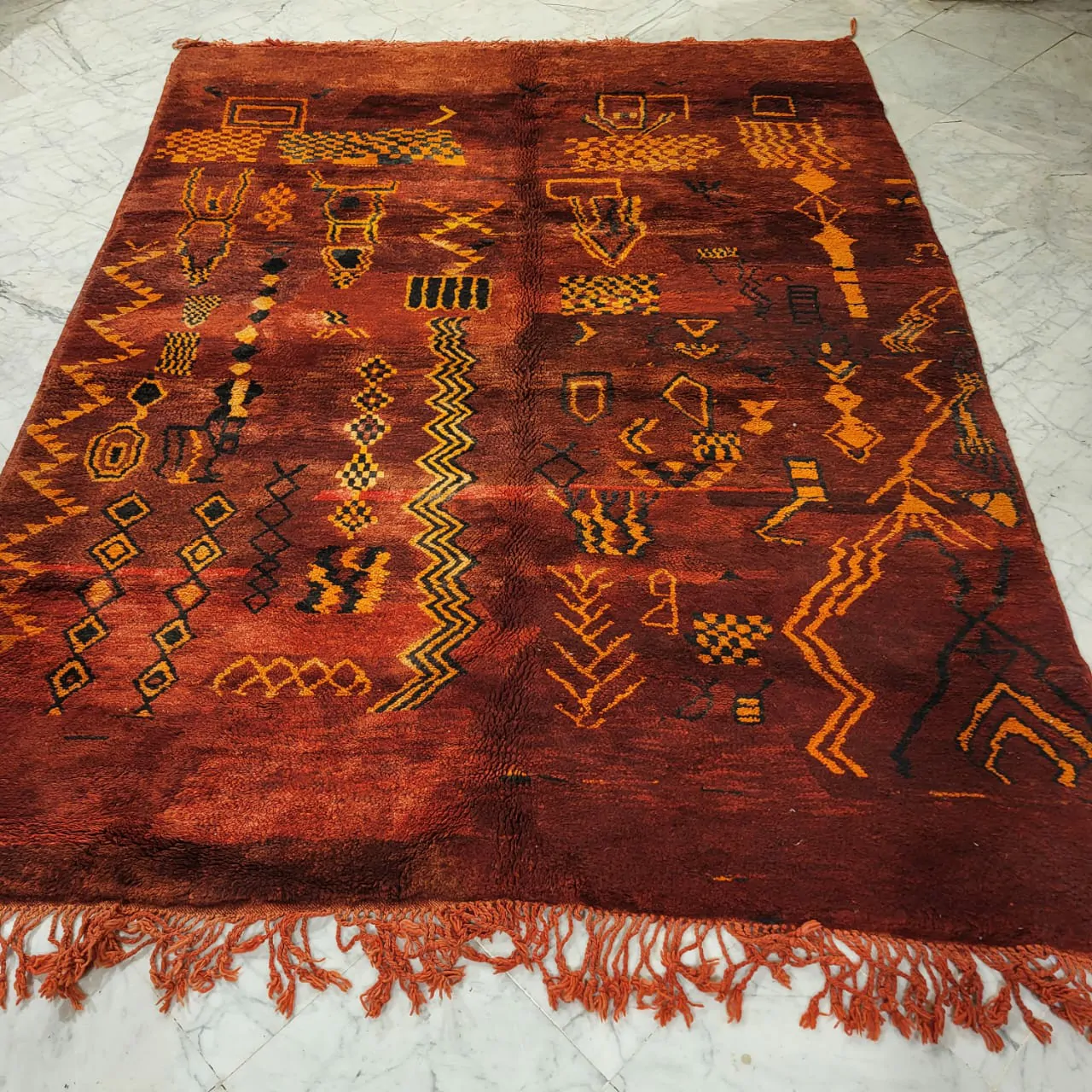 Vintage Moroccan Berber Rug 7'x10' - Image 6