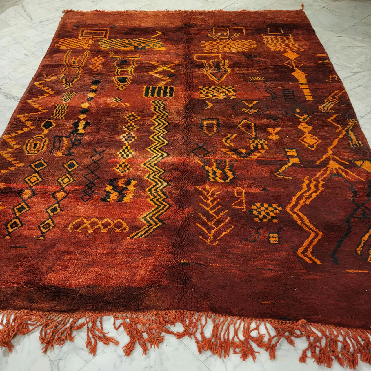 Vintage Moroccan Berber Rug 7'x10' - Image 8