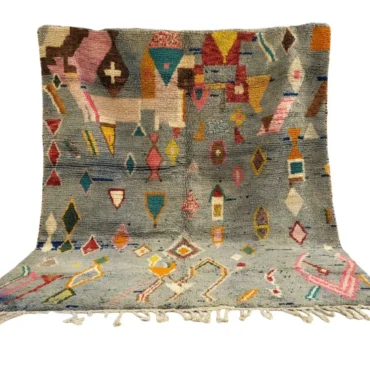 Vintage Moroccan Tribal Berber Wool Rug Boho Style  8’x10′