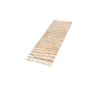 Moroccan Runner Wool Rug Beige and White
