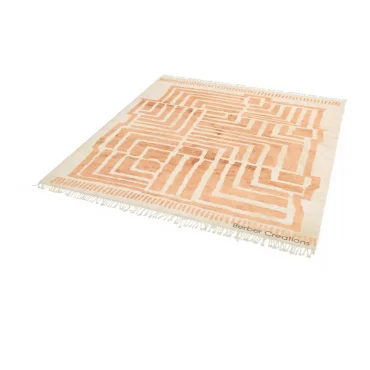 Moroccan Wool Rug Peach