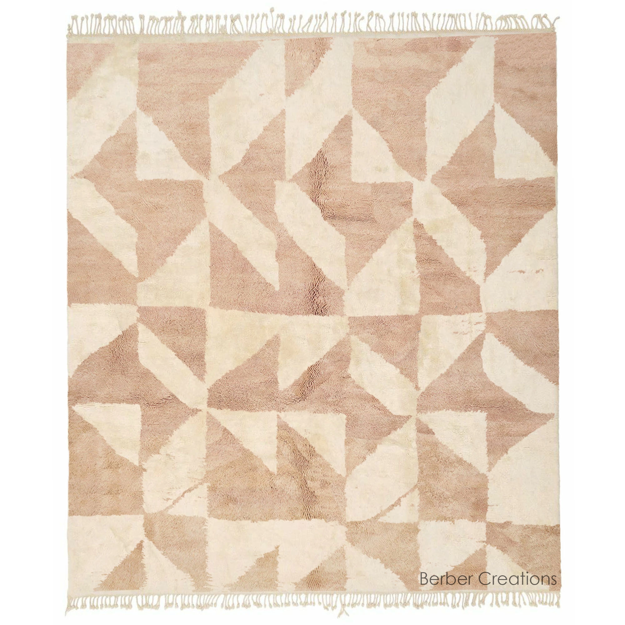 moroccan geometric wool rug beige and white