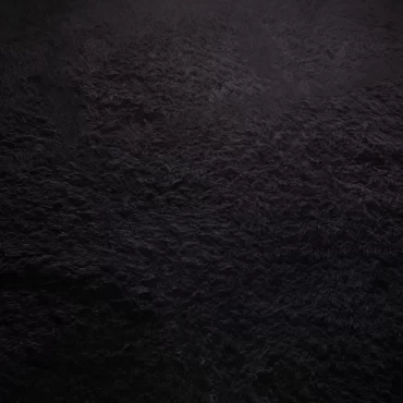 Solid Beni Ourain Rug Black