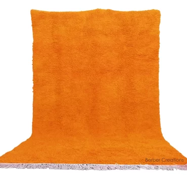Solid Beni Ourain Rug Orange