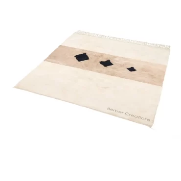 Beni Wool Rug Beige and White – AGZOUM