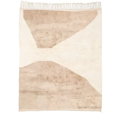 Beni Wool Rug Beige and White – TIRRA