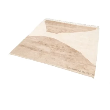 Beni Wool Rug Beige and White – TIRRA