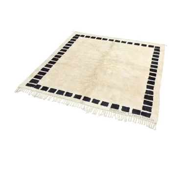 Beni Wool Rug Black and White – TISUR