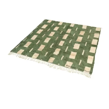 Green Moroccan Beni Wool Rug – TAMZWARUT