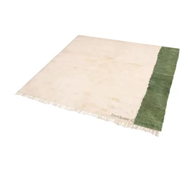 Handwoven Beni Rug Green and White – TANEGHELT