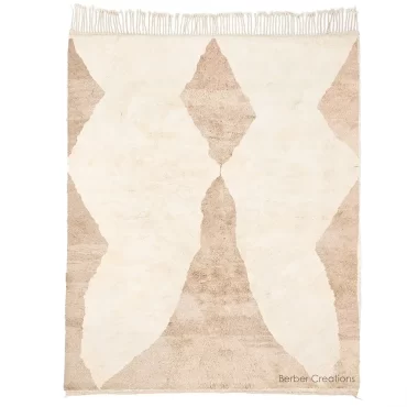 Handwoven Beni Wool Rug Beige and White – TIFLIWIN
