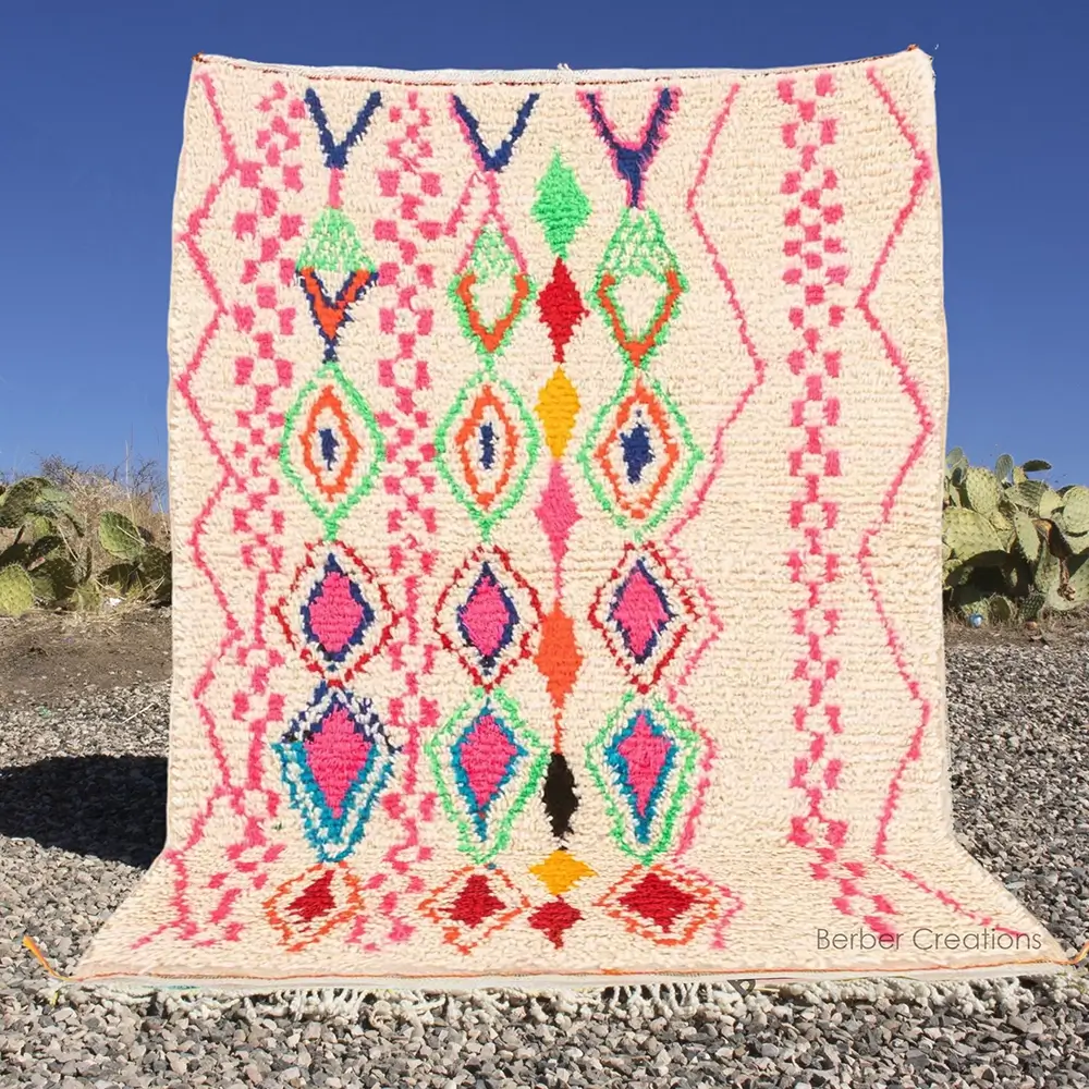 moroccan azilal berber rug pink