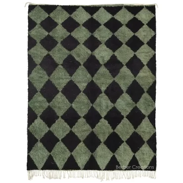 Moroccan Beni Ourain Wool Rug Green – TASSA