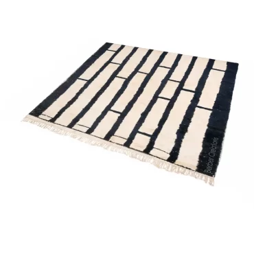 Shag Moroccan Beni Rug Black and White – TIFRAWIN