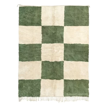 Custom Moroccan Beni Rug with Checkered Pattern – TAZA