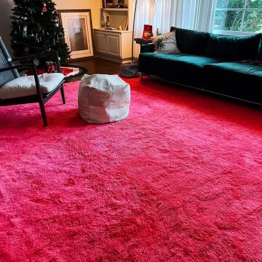 Solid Moroccan Hot Pink Rug