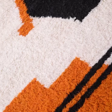 Shag Moroccan Abstract Rug Orange