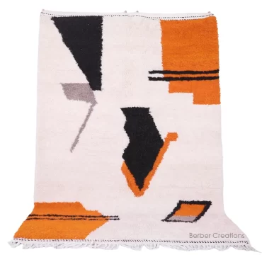Shag Moroccan Abstract Rug Orange