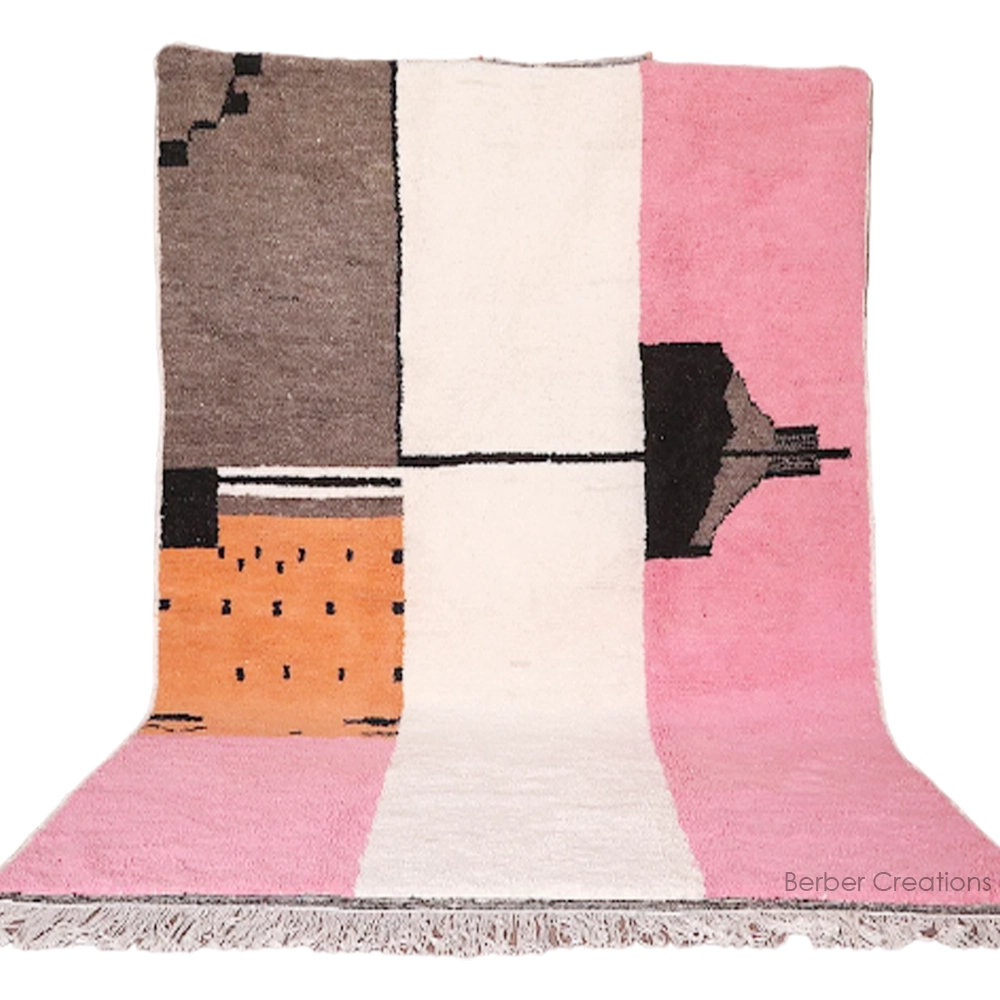shag pink moroccan rug