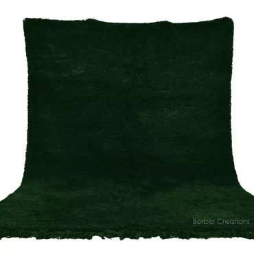Solid Beni Ourain Rug Emerald Green