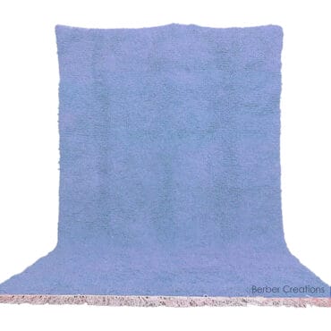 Solid Beni Ourain Rug Light Blue