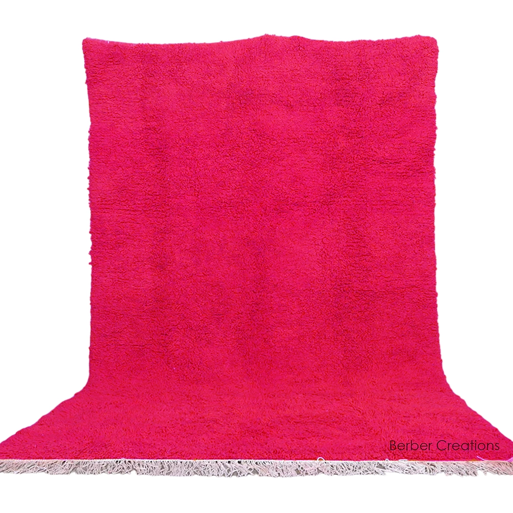 solid beni ourain rug pink