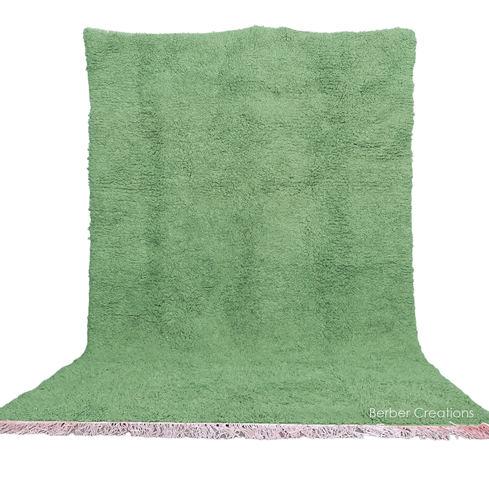solid beni ourain rug sage green