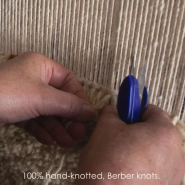 Custom Moroccan Beni Rug with Checkered Pattern – TAZA