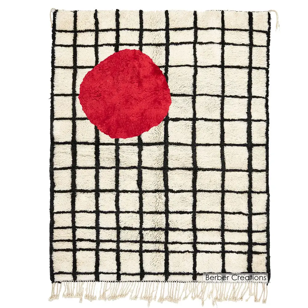 Abstract moroccan berber rug grid pattern - BELLAREJ