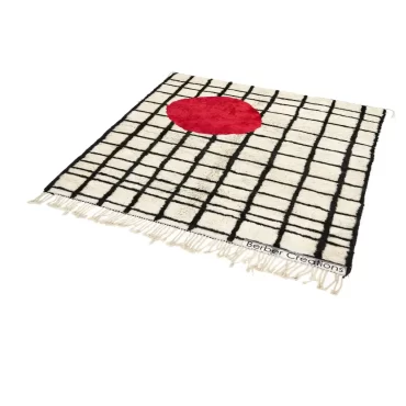 Abstract Moroccan Berber Rug Grid Pattern – BELLAREJ